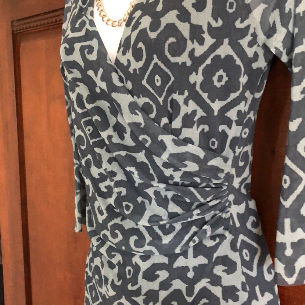Faux-wrap V-neck Top